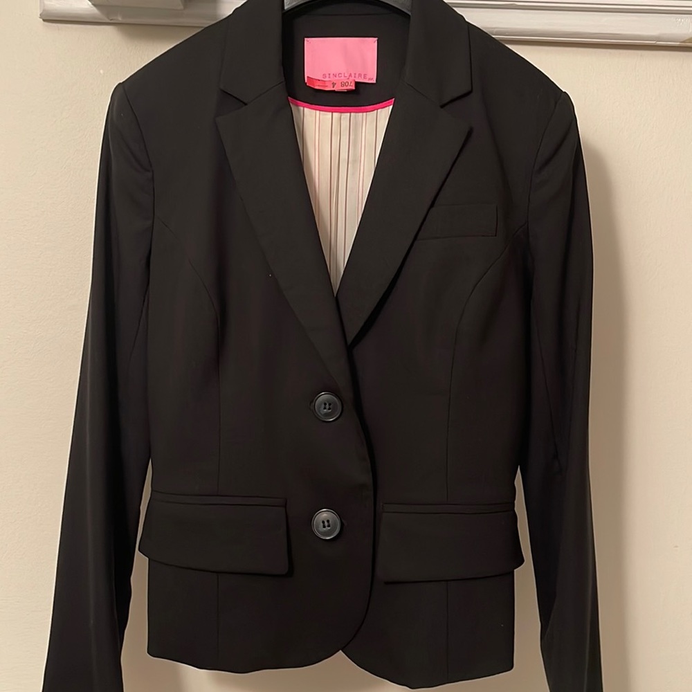Sinclair 10 Black wool blazer size 2